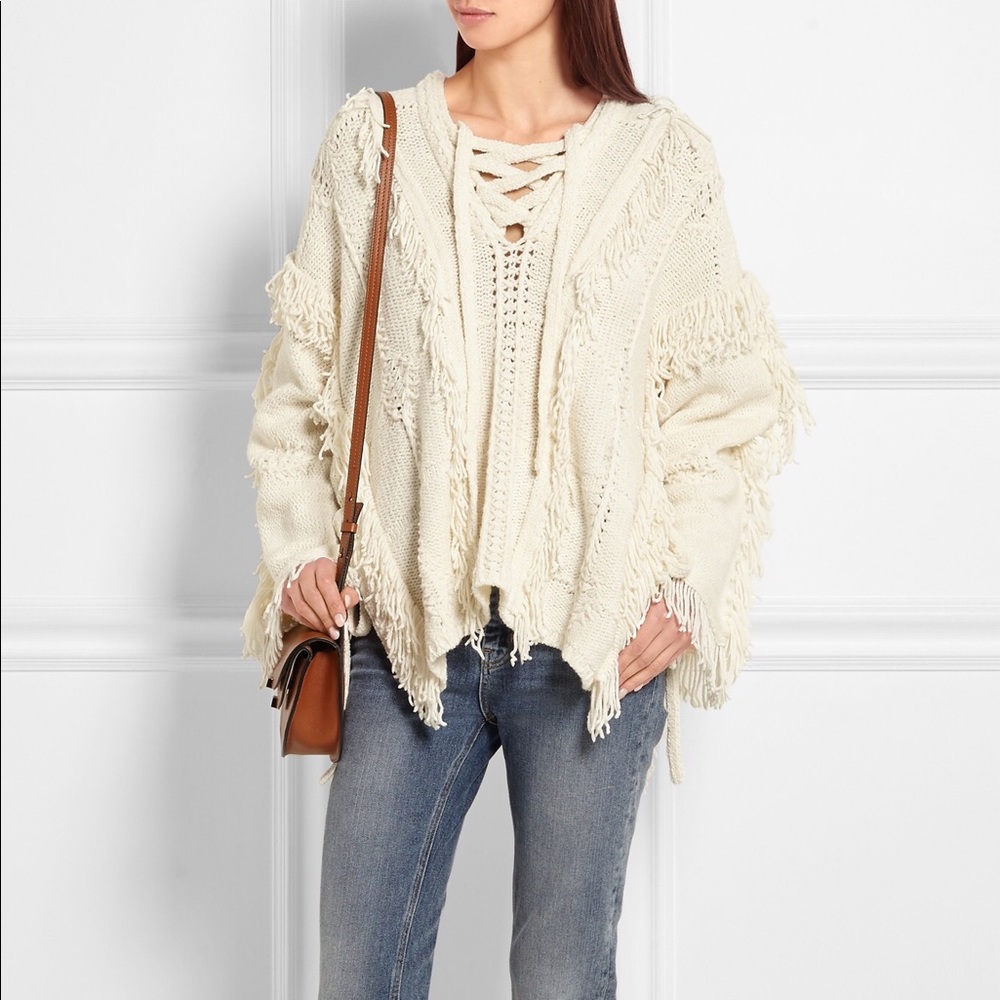 3.1 Phillip Lim
Oversized fringed knitted sweater